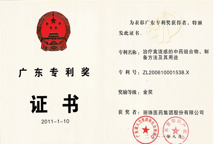 2011年度广东专利金奖